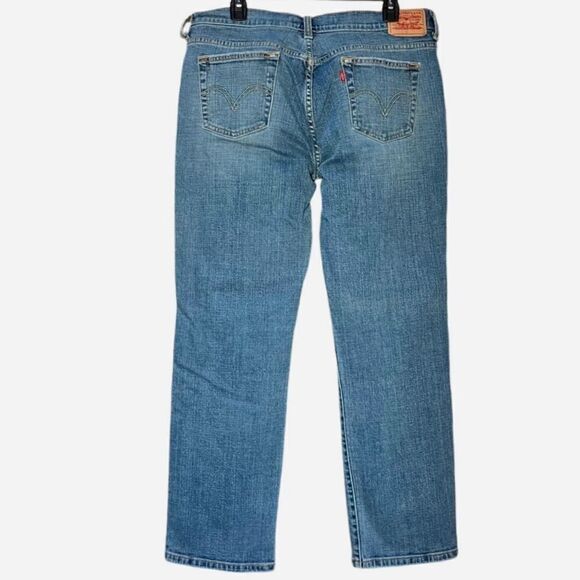 Levi’s 505 Vintage Straight Leg Jeans in Distressed Blue Wash Women’s 12S - Picture 6 of 9